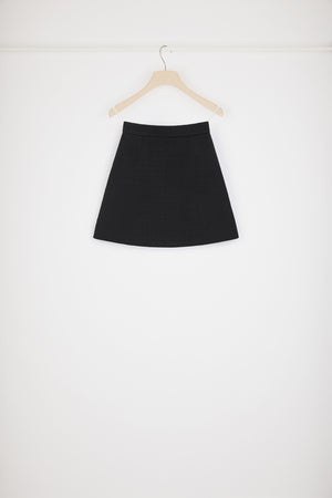 Mini skirt in cotton tweed