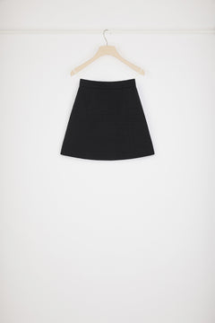 Mini skirt in cotton tweed