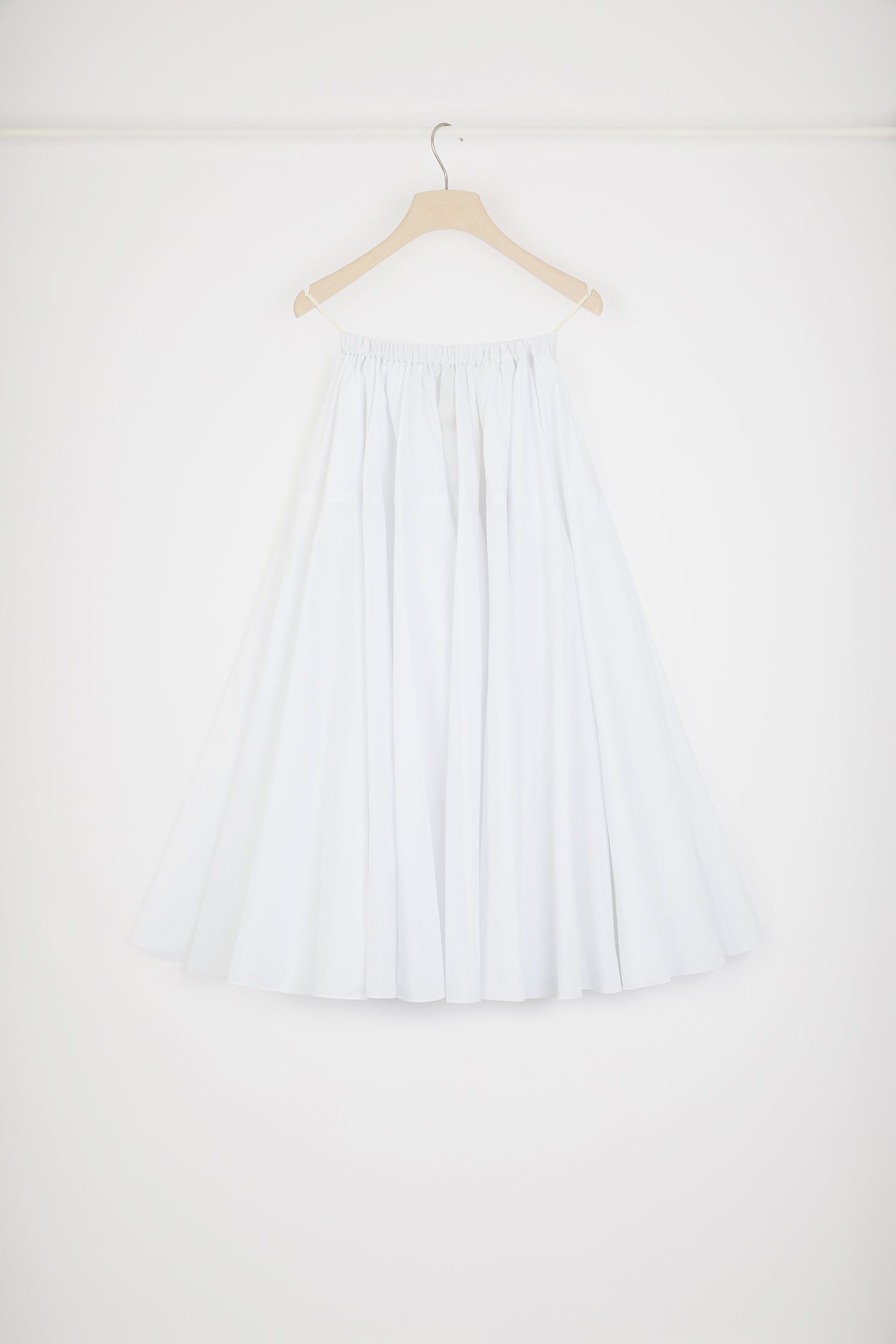 Patou - Gonna lunga in faille riciclata - White - A tutto volume.Gonna in faille di poliestere riciclato bianca. Vita alta. Modello lungo. Silhouette voluminosa. Vita elasticizzata. Tasche laterali.