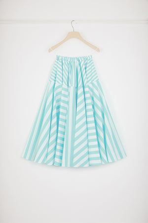Maxi skirt in printed cotton