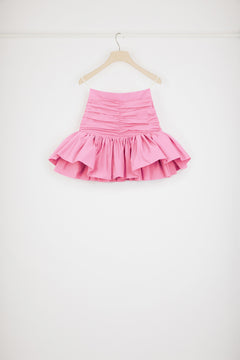 Ruffle mini skirt in recycled faille