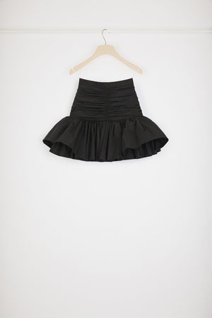 Ruffle mini skirt in recycled faille