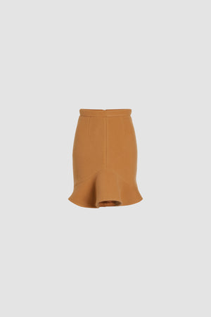 Ruffle mini skirt in wool blend