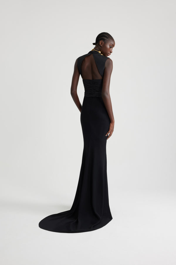 Patou - Gonna maxi a sirena in misto lana ecosostenibile - Black - Gonna in crepe eco-sostenibile nero. Lunghezza maxi. Silhouette aderente e svasata. Vita alta. Chiusura con zip sul retro. Modello foderato.Questo modello è aderente sui fianchi.