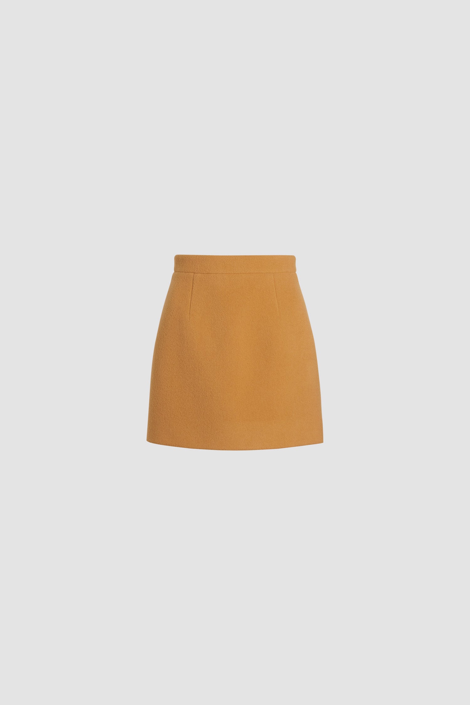 Patou - Mini skirt in wool and cashmere blend - Biscuit - Biscuit beige wool and cashmere blend skirt. Short length. High waist. Zip fastening at the back. Darts at the front and back. Lined.