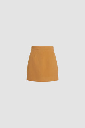 Mini skirt in wool and cashmere blend