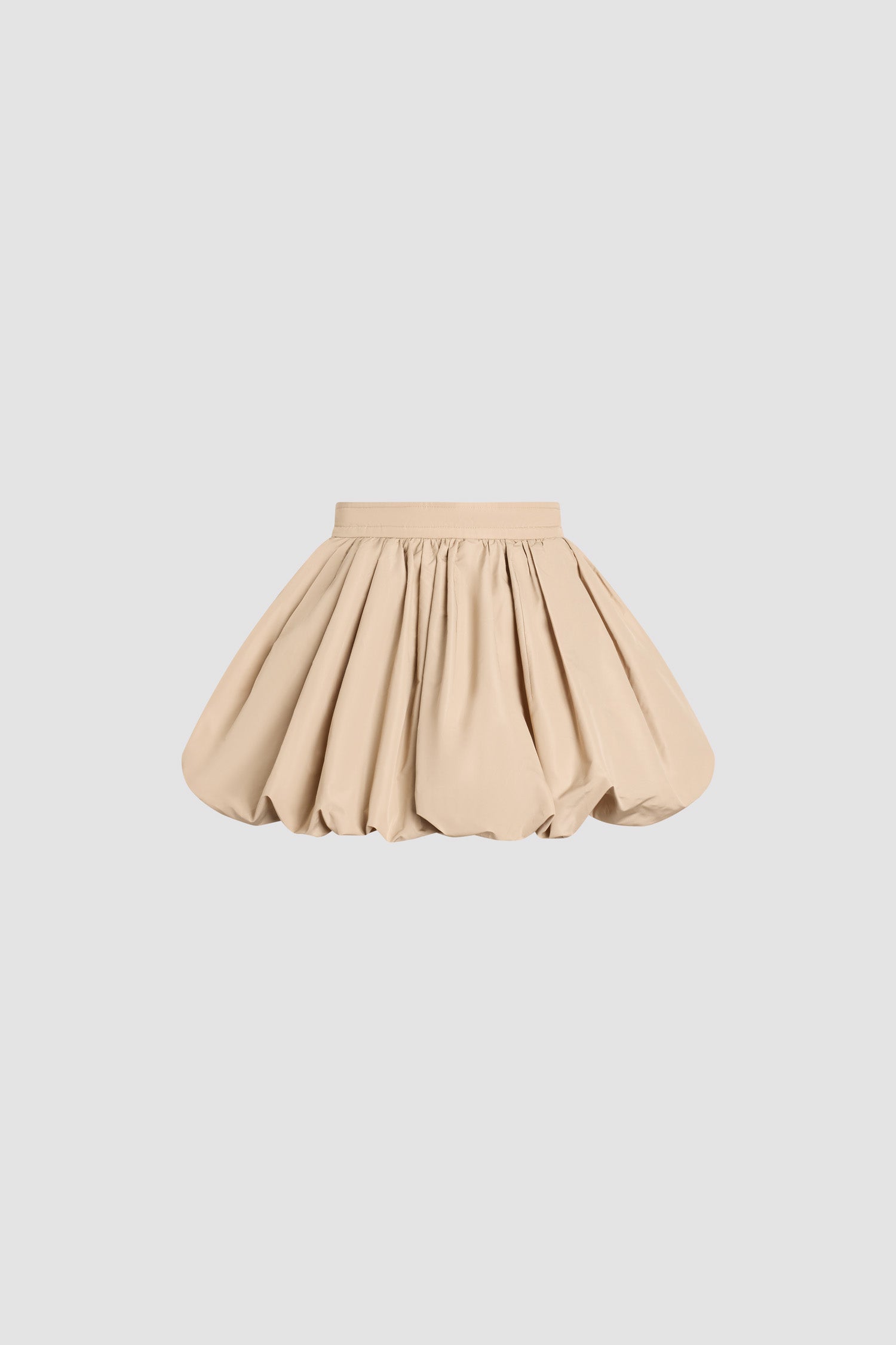 Patou - Mini gonna bloomer in faille riciclata - Dune - Mini gonna bloomer color sabbia in faille riciclata. Coulisse in vita.