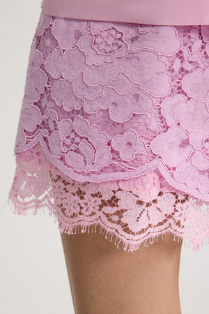 Eco-Friendly Cotton Blend Lace Iconic Mini Skirt