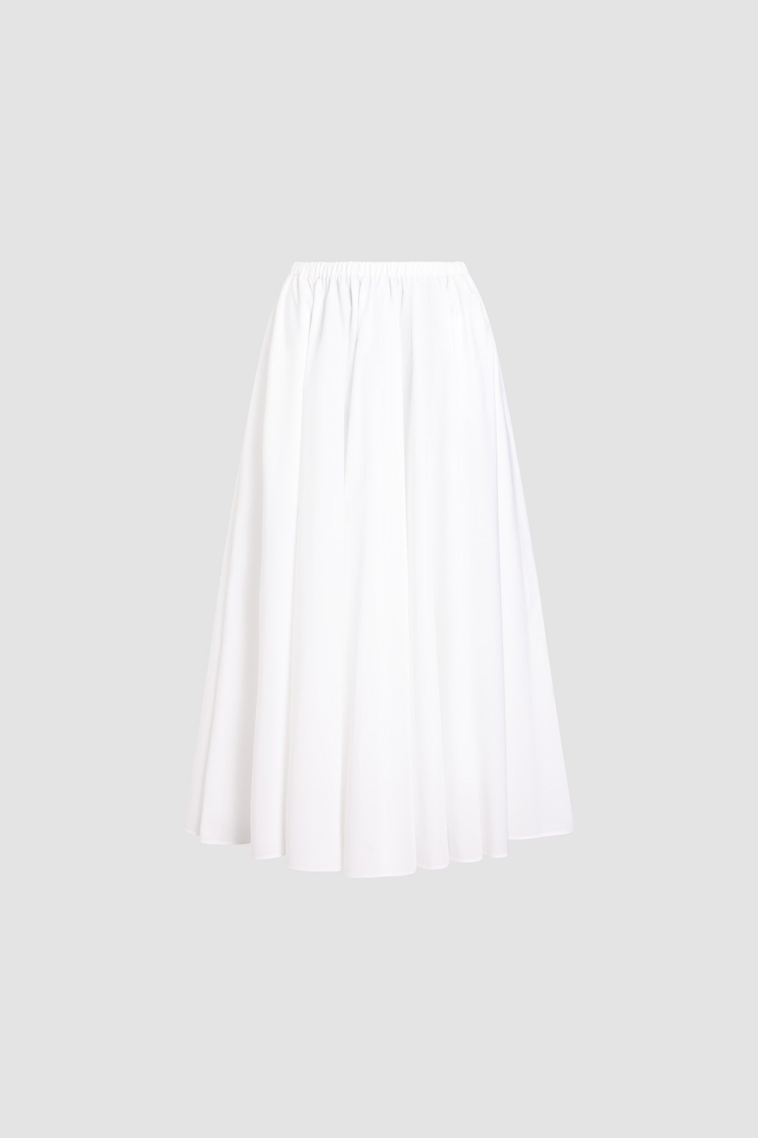 Patou - Gonna midi con vita elasticizzata in faille riciclata - White - Gonna midi con vita elasticizzata bianca in faille riciclata. Lunghezza midi.