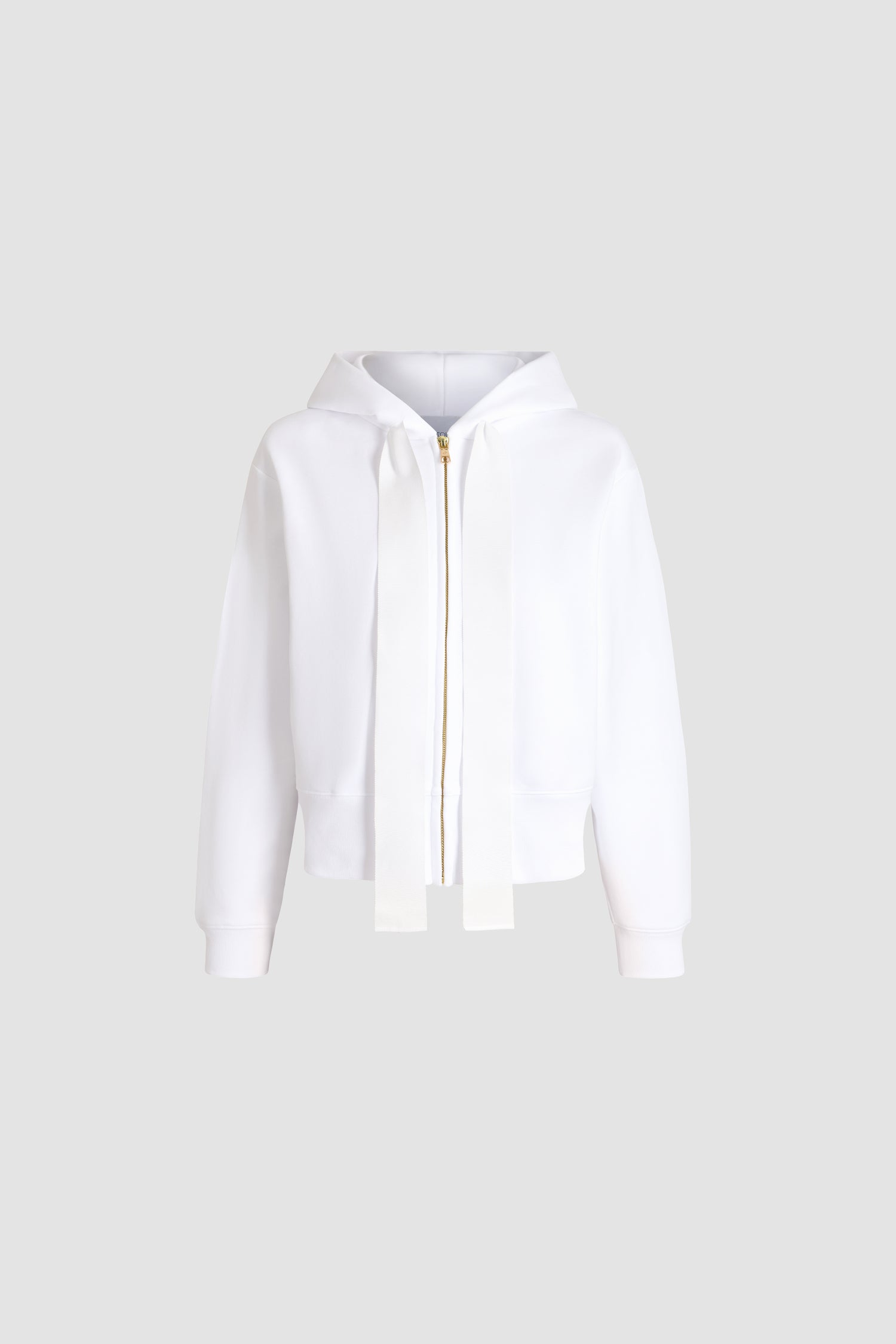 Patou - Patou X Hôtel Du Cap-Eden Roc Zipped Hoodie In Organic Cotton - White - A summer capsule collection exclusively available at Hôtel du Cap-Eden-Roc.https://edenrocrivieracollection.com/Organic cotton hoodie in white. Features a front zip closure. Hood with adjustable drawstrings. Ribbed cuffs and hem. Straight silhouette.