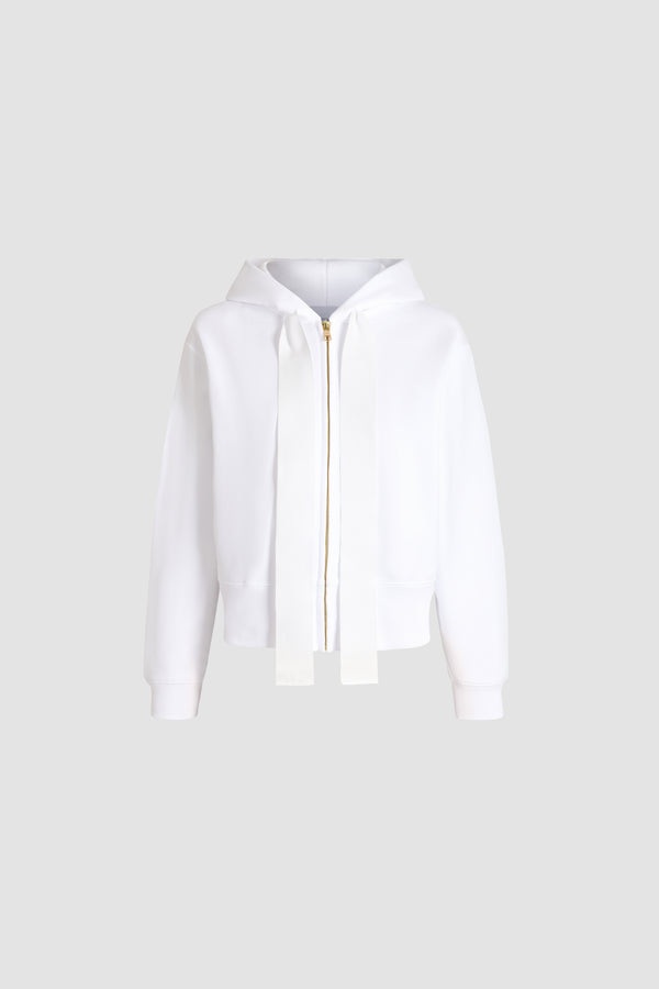 Patou - Patou X Hôtel Du Cap-Eden Roc Zipped Hoodie In Organic Cotton - White - A summer capsule collection exclusively available at Hôtel du Cap-Eden-Roc.https://edenrocrivieracollection.com/Organic cotton hoodie in white. Features a front zip closure. Hood with adjustable drawstrings. Ribbed cuffs and hem. Straight silhouette.