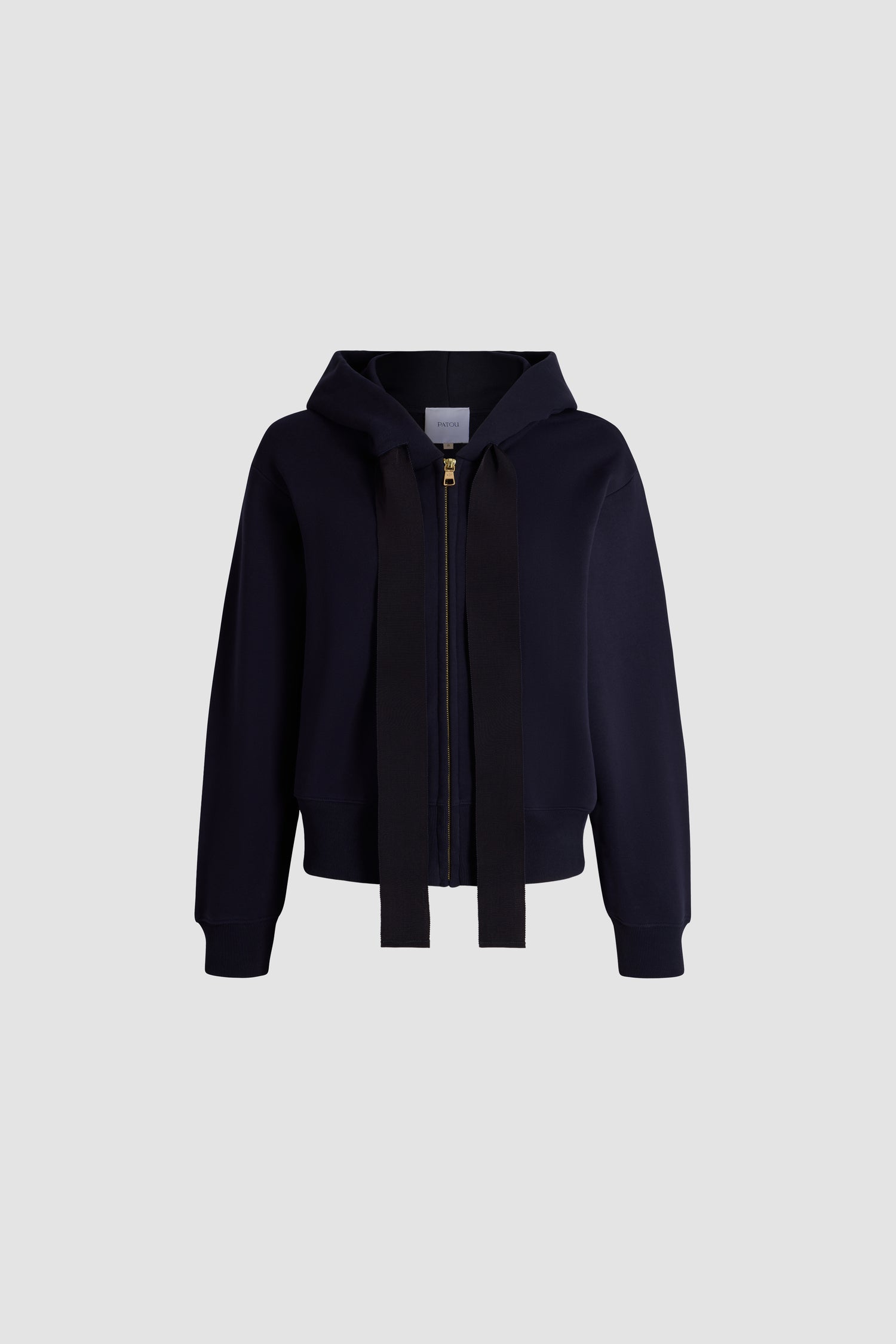 Patou - Patou X Hôtel Du Cap-Eden Roc Zipped Hoodie In Organic Cotton - Deep Sea Blue - A summer capsule collection exclusively available at Hôtel du Cap-Eden-Roc.https://edenrocrivieracollection.com/Organic cotton hoodie in navy blue. Features a front zip closure. Hood with adjustable drawstrings. Ribbed cuffs and hem. Straight silhouette.