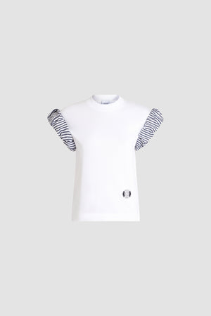Patou x Hôtel Du Cap-Eden Roc Organic Cotton T-Shirt With Faille Sleeve Details