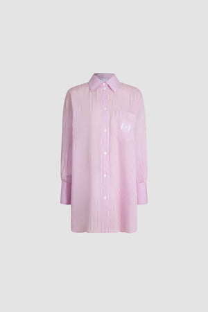 Patou x Hôtel Du Cap-Eden Roc Oversized Beach Shirt In Blended Lyocell And Silk