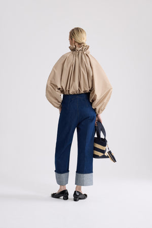 Iconic Recycled Faille Voluminous Top