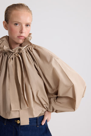 Iconic Recycled Faille Voluminous Top
