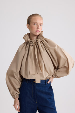 Iconic Recycled Faille Voluminous Top