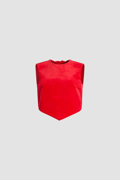 オーガニックコットンベルベット ンのスカーフトップ