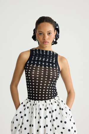 Recycled Nylon Ruched Top