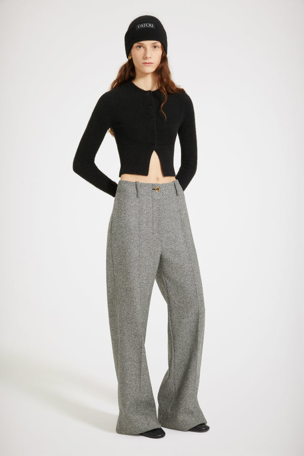 Patou - Iconic long trousers in textured wool