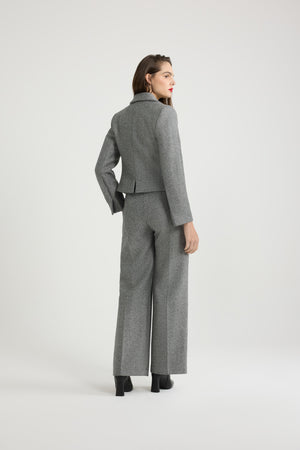 Pantalone iconico in lana strutturata