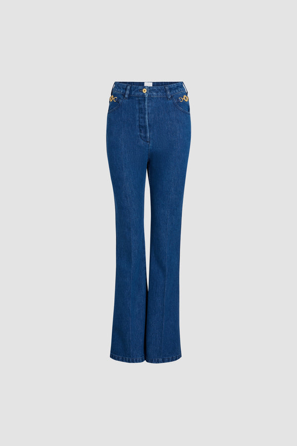 Patou - Flared trousers in organic cotton denim