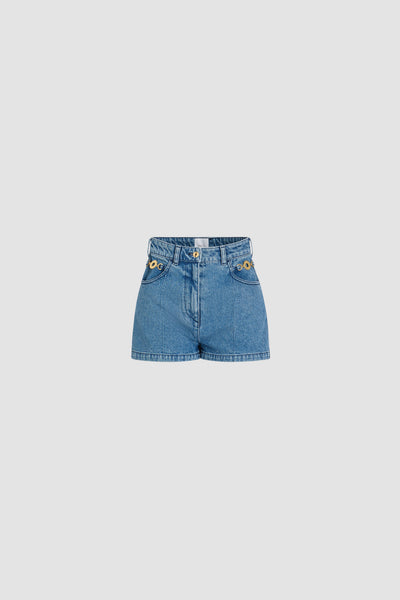 PATOU デニムショートパンツ ゴールド装飾