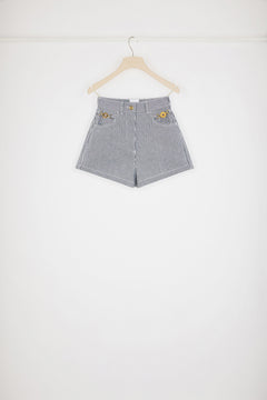 Mini-Shorts aus bedrucktem Baumwolldenim