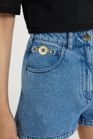 Pantaloncino mini in denim