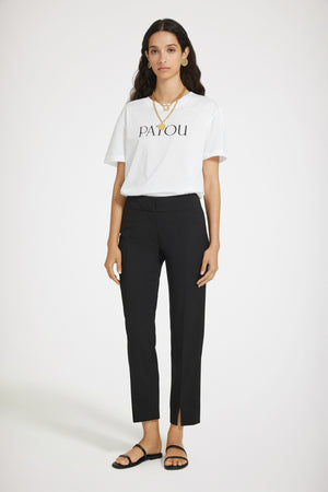 Pantalone affusolato in lana tecnica