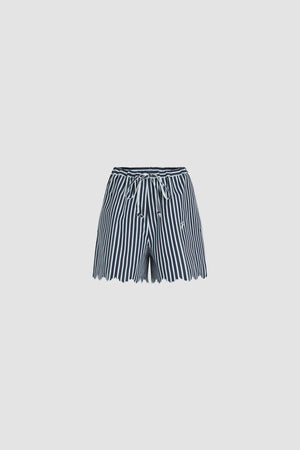 Sommerliche Shorts aus bedrucktem Bio-Baumwollpopeline