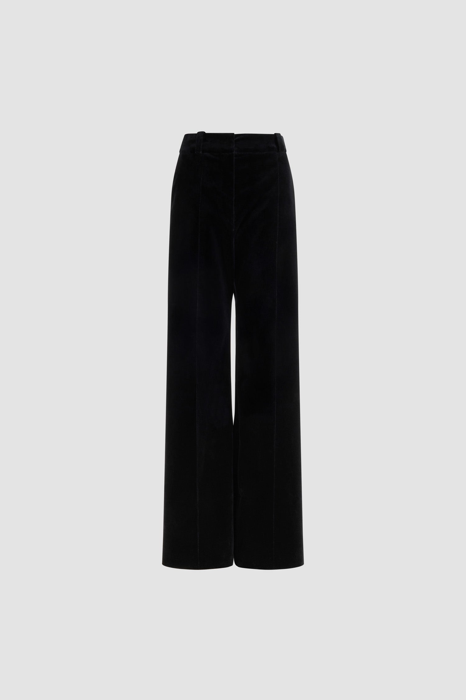 Patou - Pantaloni smoking in cotone biologico - Black - Pantaloni da smoking neri in velluto di cotone biologico. Taglio dritto e vita alta. Questo capo fa parte della Capsule &amp;quot;Evening&amp;quot;, ideata da Guillaume Henry: per immortalare le occasioni speciali con stile e raffinatezza.