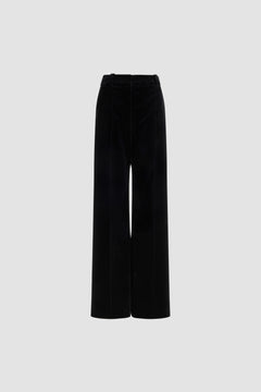 Pantaloni smoking in velluto di cotone biologico