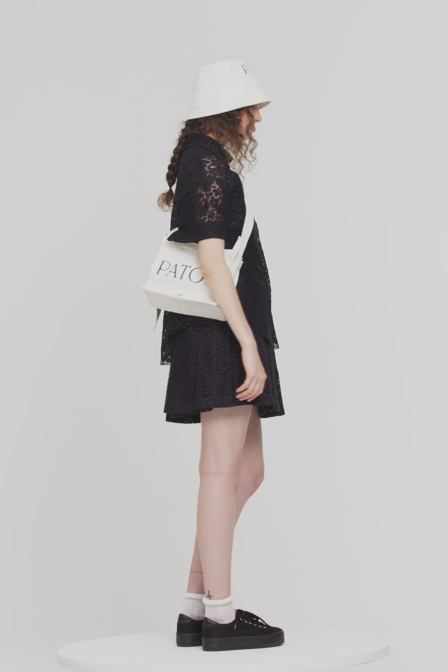 【PATOU】エコレース プリーツ ミニドレス Patou | エコレース プリーツ ミニドレス
