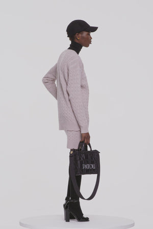 Maglione JP con trecce in lana