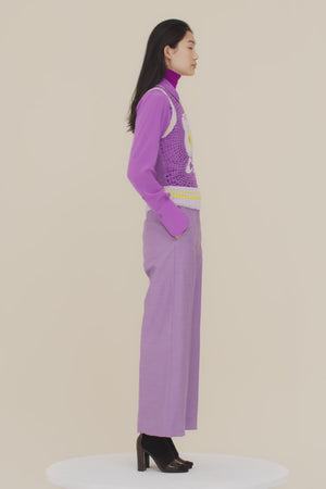 Iconic cropped trousers in organic tweed