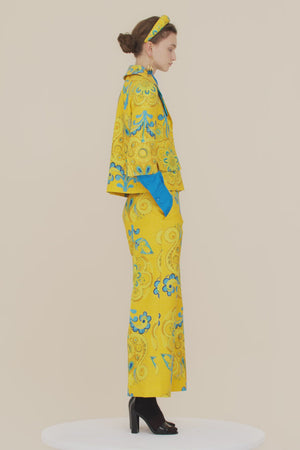 Pantalone crop iconico in tweed bio