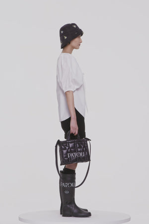 Top con coulisse in cotone bio