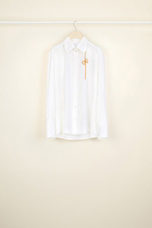 Embroidered cotton twill shirt