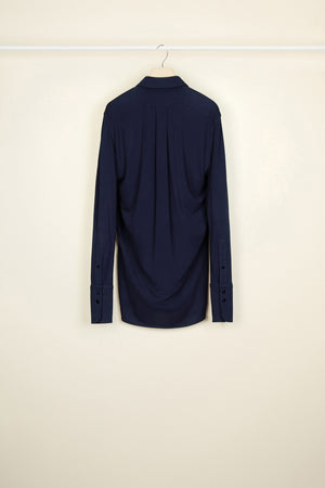 Peter Pan collar jersey blouse