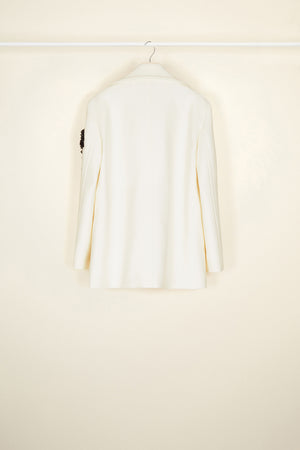 Jewelled logo peacoat