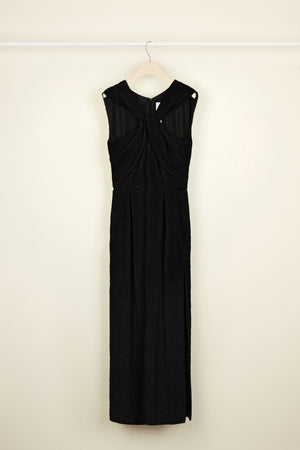 Robe longue à col twist