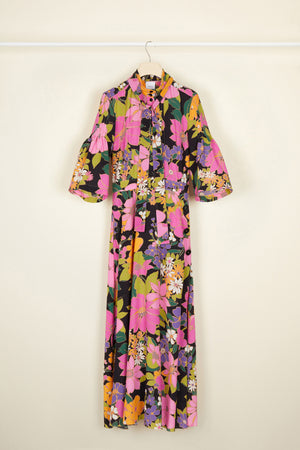 Schluppen-Midikleid mit Print