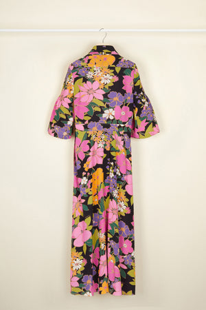 Schluppen-Midikleid mit Print