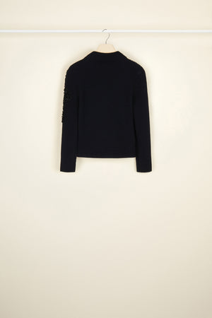 Maglione bretone in lana con perle