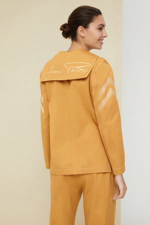 Herringbone cotton sailor tunic