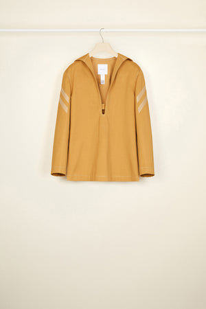 Herringbone cotton sailor tunic
