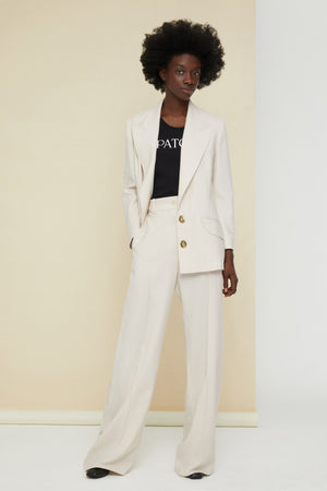 Pantalone a gamba dritta in lana vergine