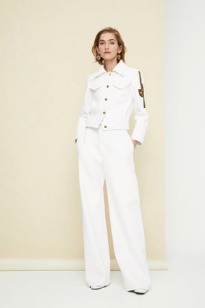 Pantalone iconico in ecopelle