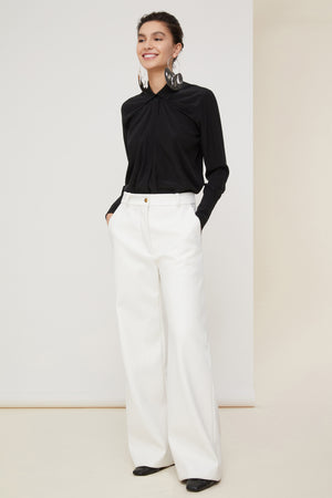 Pantalone iconico in ecopelle